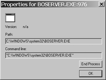 TCPView Process Properties dialog