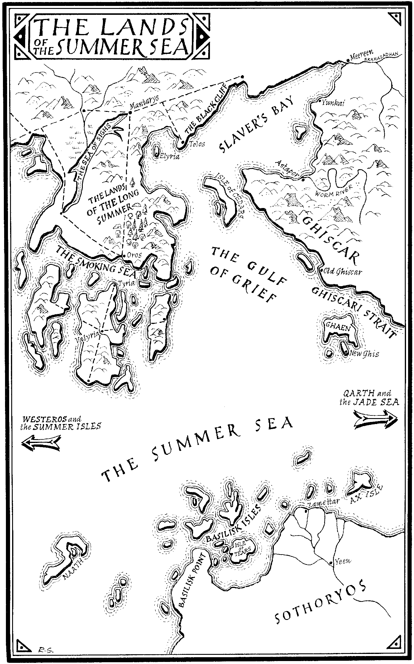 Map of The Lands of the Summer Sea