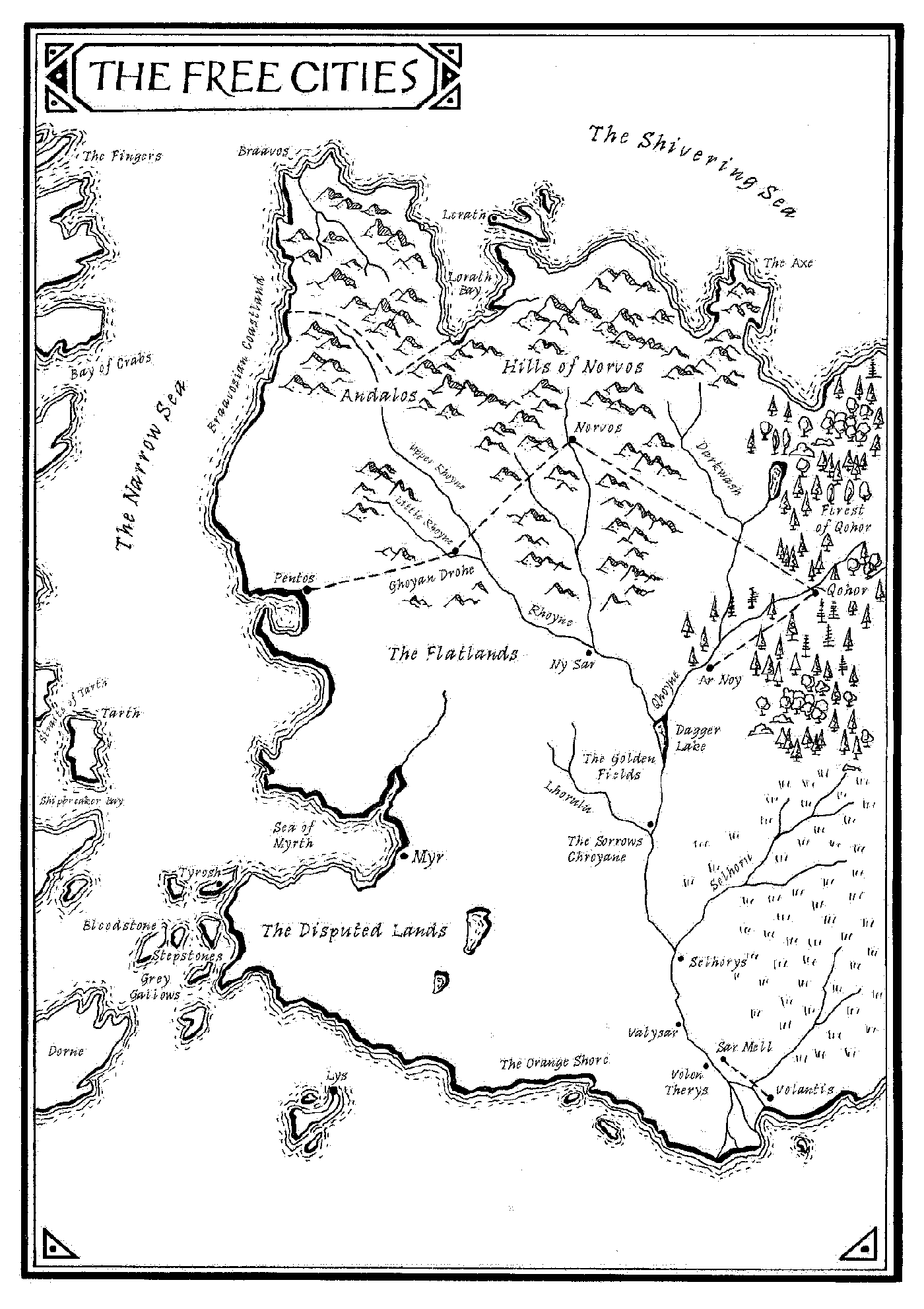 Map of The Three Cities