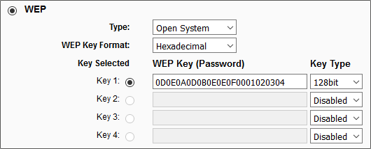 Konfiguration von WEP am Access-Point  