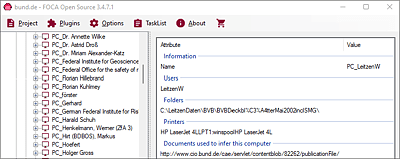 Über Metadaten können Sie interne Informationen, wie Benutzernamen und Software-Versionen, auslesen.  