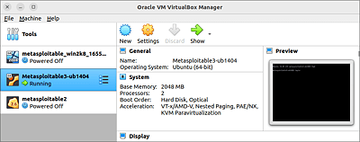 Vagrant richtet Metasploitable 3 in VirtualBox ein  