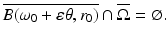 
$$\displaystyle{ \overline{B(\omega _{0}+\varepsilon \theta,r_{0})} \cap \overline{\Omega } = \varnothing. }$$
