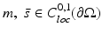 
$$m,\ \bar{s} \in C_{loc}^{0,1}(\partial \Omega )$$
