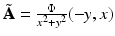 
$$\tilde{\mathbf{A}} = \frac{\Phi } {x^{2}+y^{2}} (-y,x)$$
