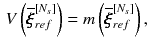 $$\begin{aligned} V\left( \overline{\pmb {\xi }}_{ref}^{[N_s]}\right) = m\left( \overline{\pmb {\xi }}_{ref}^{[N_s]}\right) , \end{aligned}$$