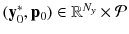 $$(\mathbf {y}_0^*, \mathbf {p}_0) \in \mathbb {R}^{N_y} \times \mathcal {P}$$