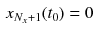 $$\begin{aligned} x_{N_x +1}(t_0)&= 0 \end{aligned}$$