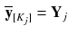 $$\begin{aligned} \overline{\mathbf {y}}_{[K_j]}&= \mathbf {Y}_j \end{aligned}$$