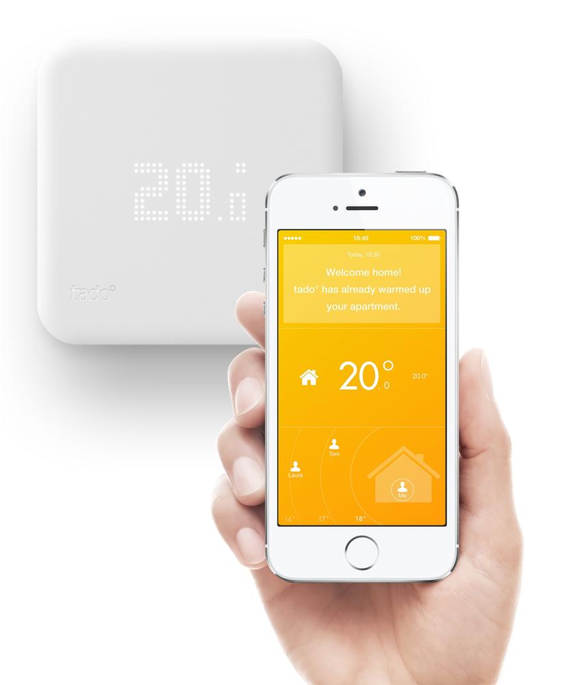 The Tado heating controller and smartphone app (image: Tado)