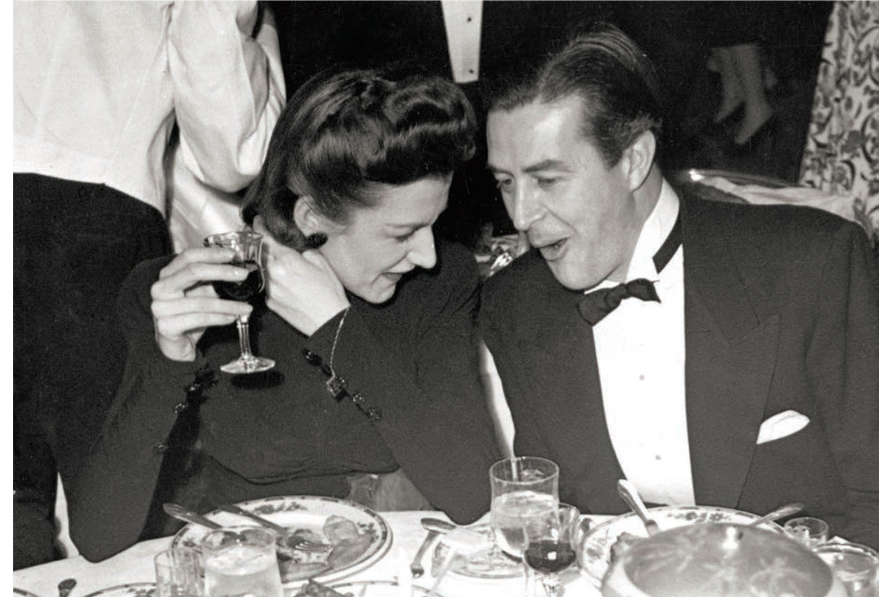 Natalie Visart and Ray Milland out on the town.