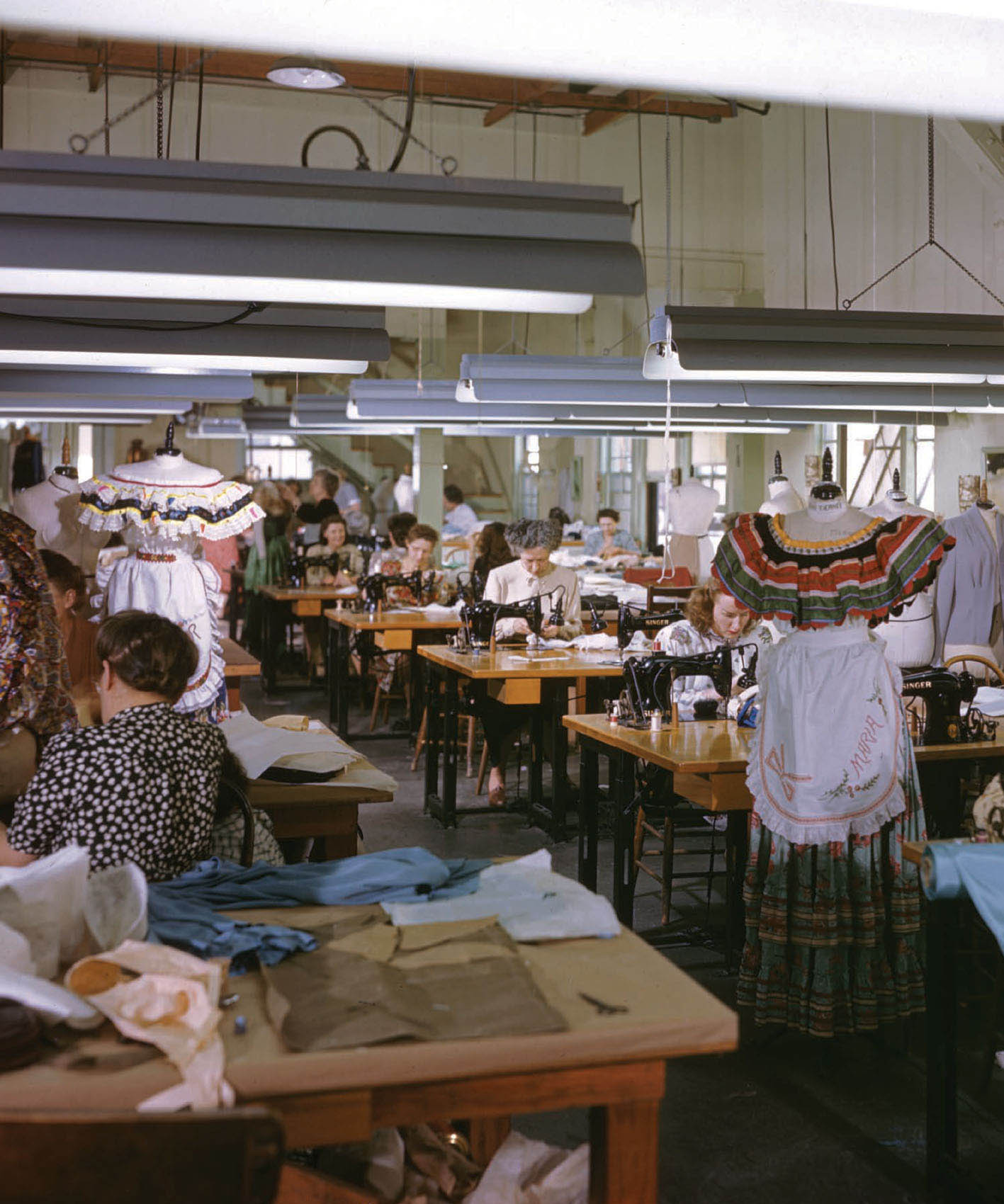 Workroom at 20th Century-Fox, 1940s.