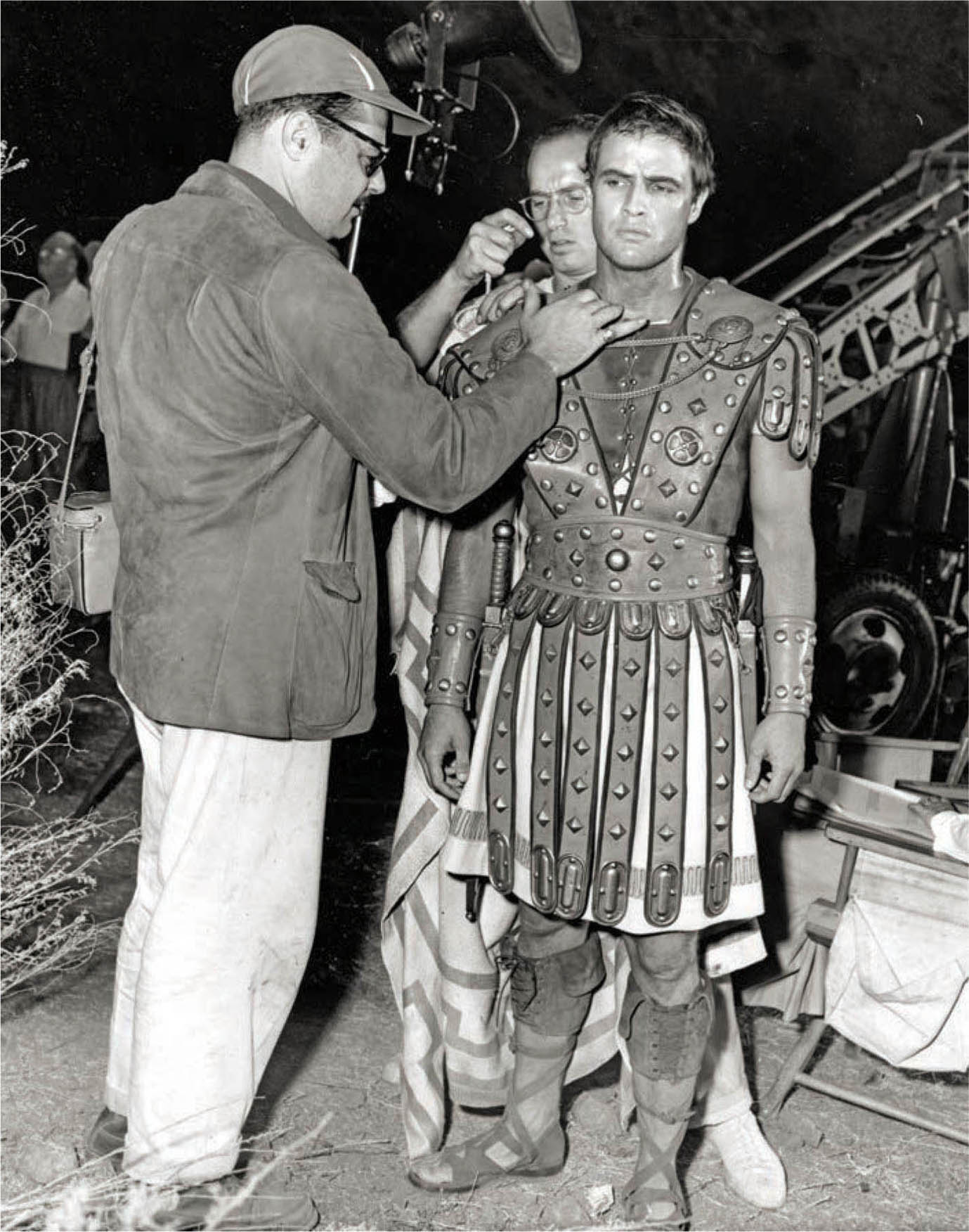 Marlon Brando in costume for Julius Caesar (1953).