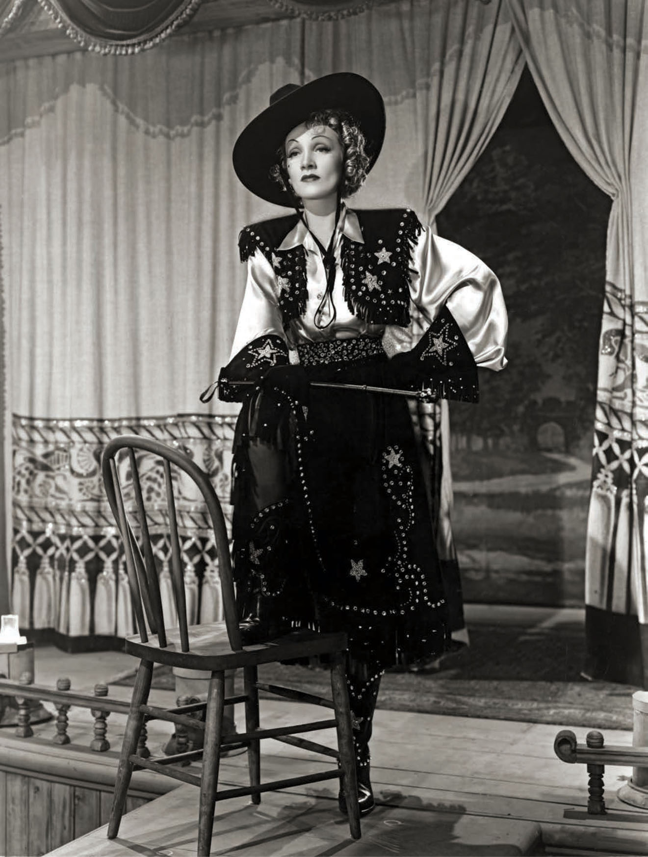 Marlene Dietrich in Destry Rides Again (1939).