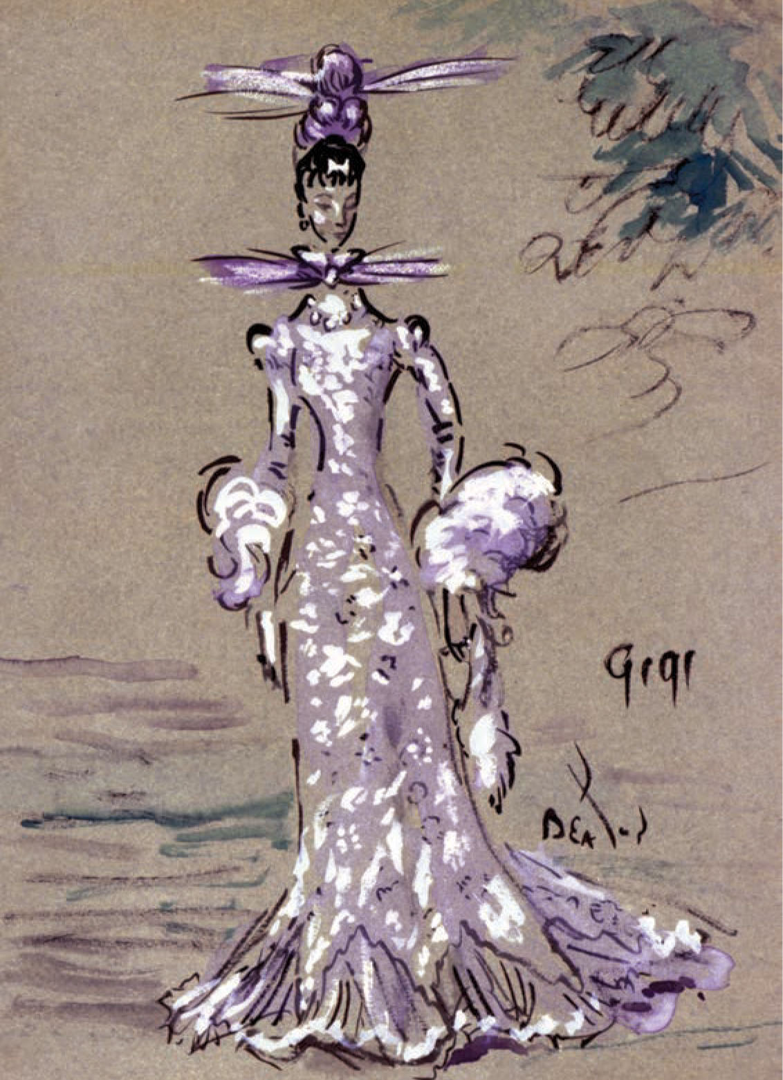 Design for Leslie Caron in Gigi (1958).