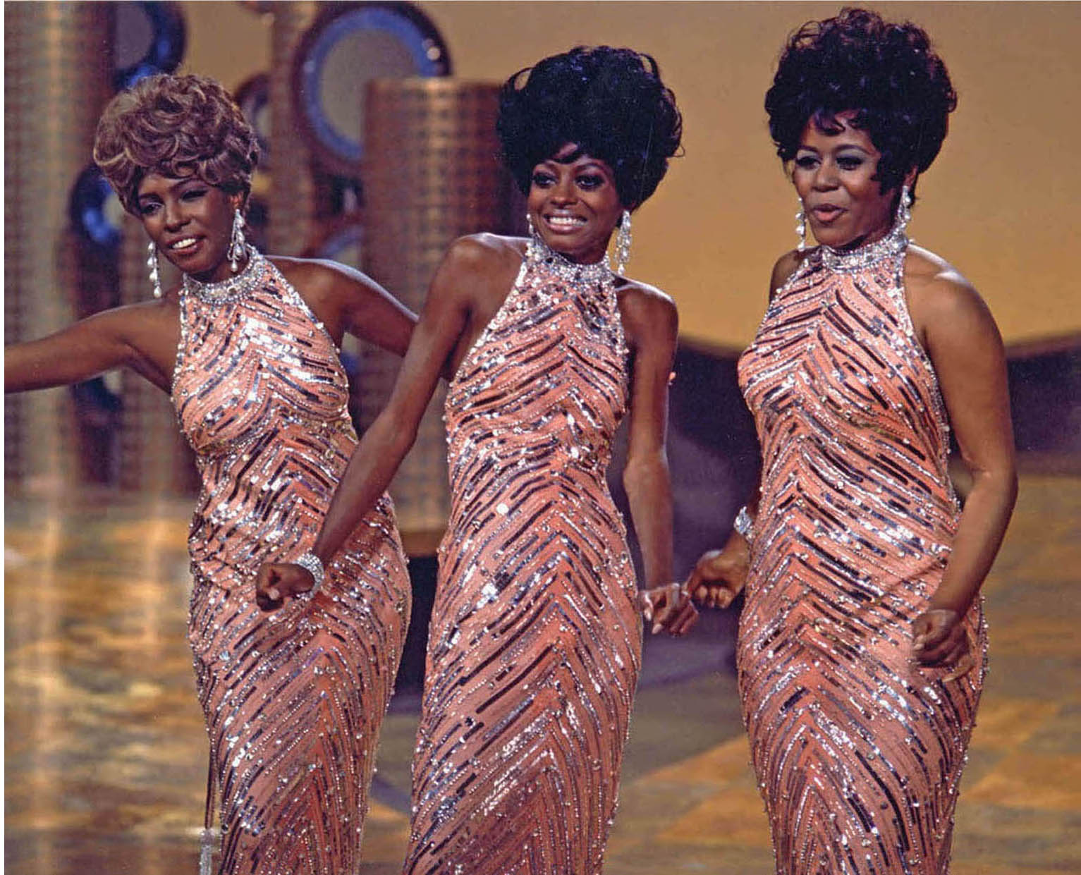 Diana Ross and the Supremes in Bob Mackie designs, 1969.