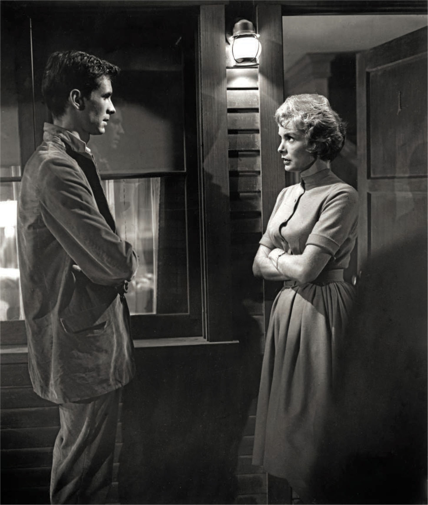 Anthony Perkins and Janet Leigh in Psycho (1960).