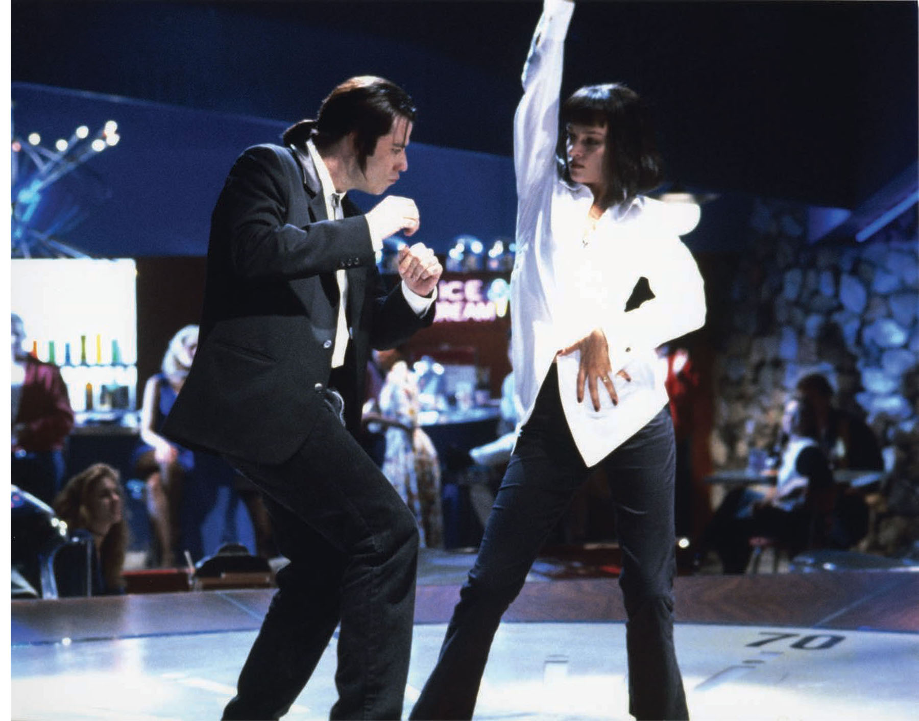 John Travolta and Uma Thurman in Pulp Fiction (1994).