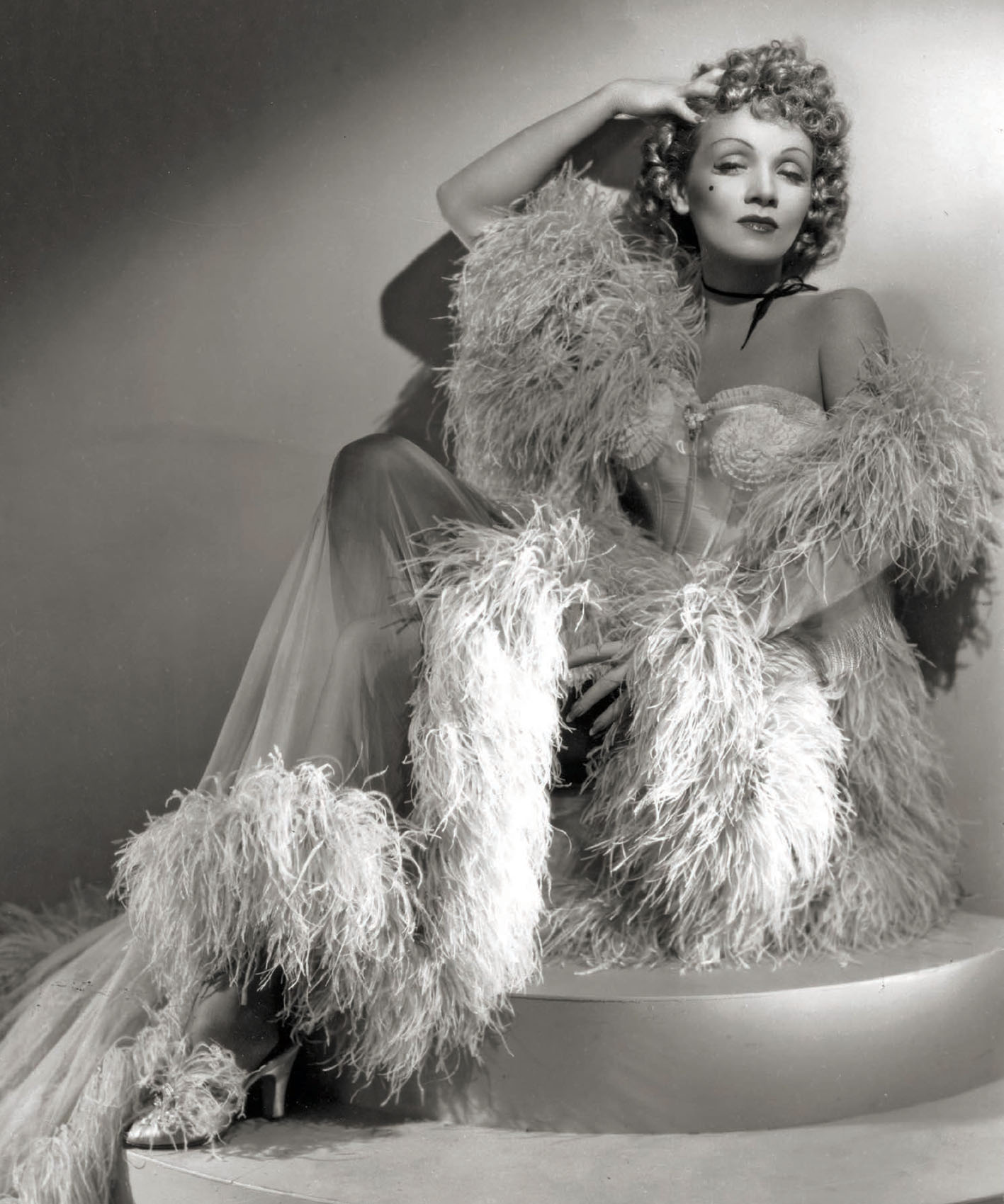 Marlene Dietrich in Destry Rides Again (1939). Costume design by Vera West.