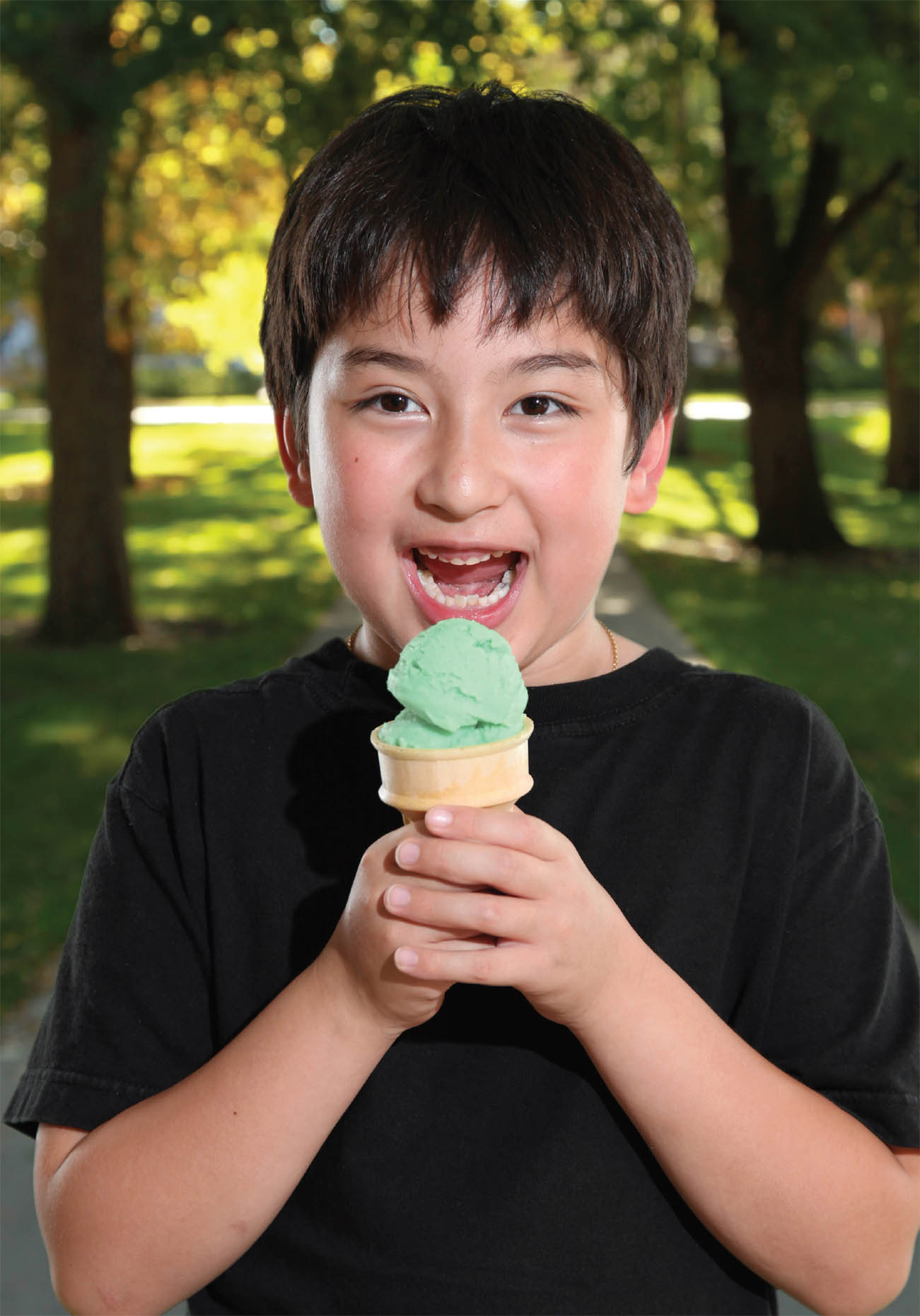 A joyful subject with a convincing cone