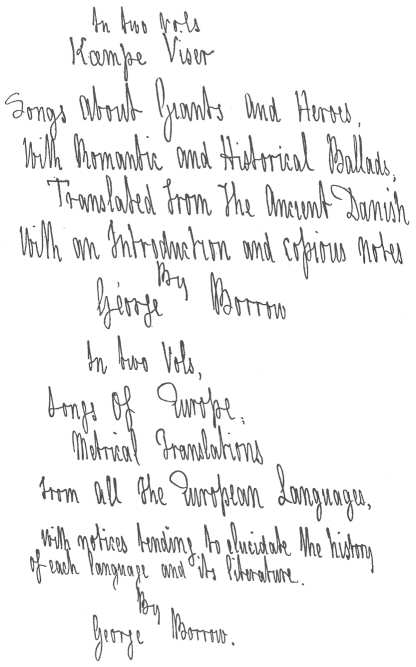 Manuscript of the Kœmpe Viser And Songs of Europe advertisement