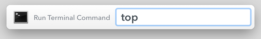 **Figure 51:** Run any Terminal command directly from the bar.