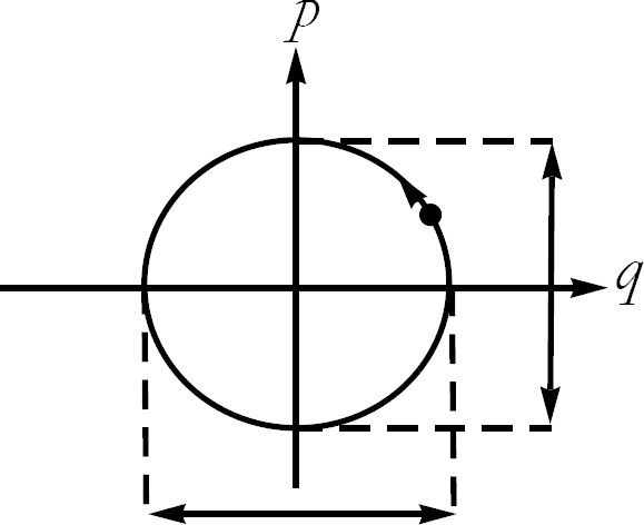 Figure 1: The harmonic oscillator in phase space.