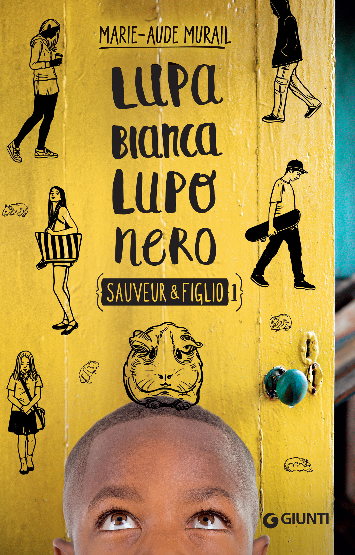 Copertina del libro «Lupa bianca Lupo nero (Sauveur e figlio 1)» di Marie-Aude Murail, Giunti