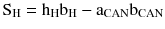 $$ {\text{S}}_{\text{H}} = {\text{h}}_{\text{H}} {\text{b}}_{\text{H}} - {\text{a}}_{\text{CAN}} {\text{b}}_{\text{CAN}} $$