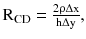 $$ {\text{R}}_{\text{CD}} = \frac{{2\uprho\Delta {\text{x}}}}{{{\text{h}}\Delta {\text{y}}}}, $$