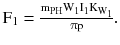 $$ {\text{F}}_{1} = \frac{{{\text{m}}_{\text{PH}} {\text{W}}_{1} {\text{I}}_{1} {\text{K}}_{{{\text{W}}_{1} }} }}{{\uppi{\text{p}}}}. $$