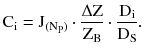 $$ {\text{C}}_{\text{i}} = {\text{J}}_{{({\text{N}}_{\text{P}} )}} \cdot \frac{{\Delta {\text{Z}}}}{{{\text{Z}}_{\text{B}} }} \cdot \frac{{{\text{D}}_{\text{i}} }}{{{\text{D}}_{\text{S}} }}. $$