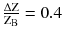 $$ \frac{{\Delta {\text{Z}}}}{{{\text{Z}}_{\text{B}} }} = 0.4 $$