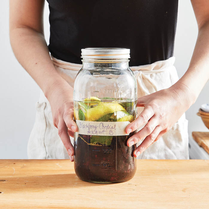 Sealing and labelling the jar.