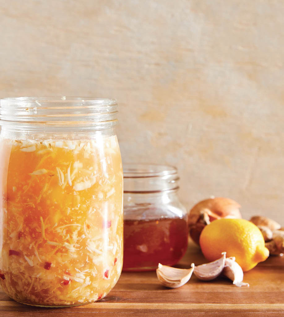 A jar of Rosemary's fire cider oxymel.