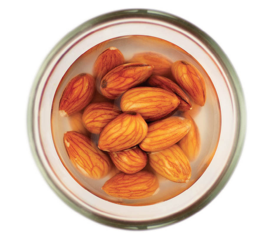 A dish of almonds.