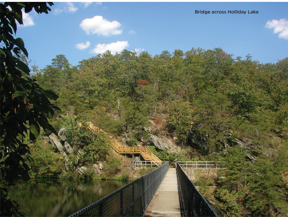 Bridge across Holliday Lake