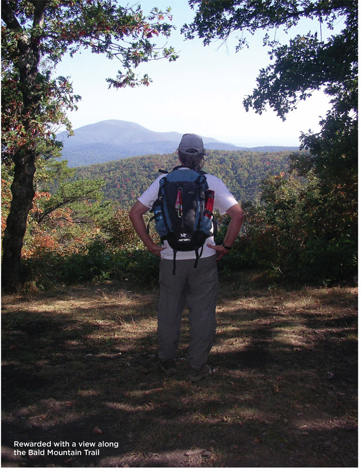 Rewarded with a view along the Bald Mountain Trail