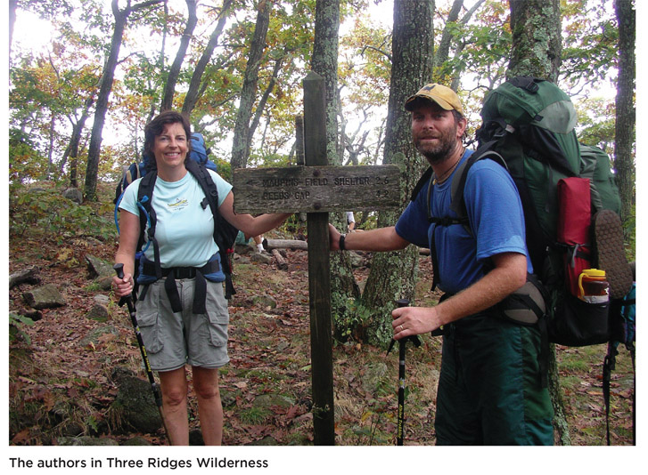 The authors in Three Ridges Wilderness