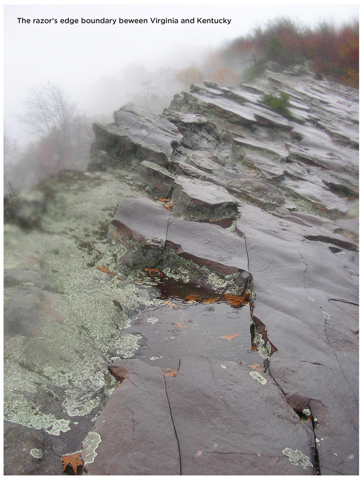 The razor’s edge boundary beween Virginia and Kentucky