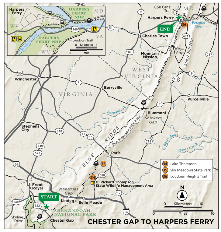 CHESTER GAP TO HARPERS FERRY