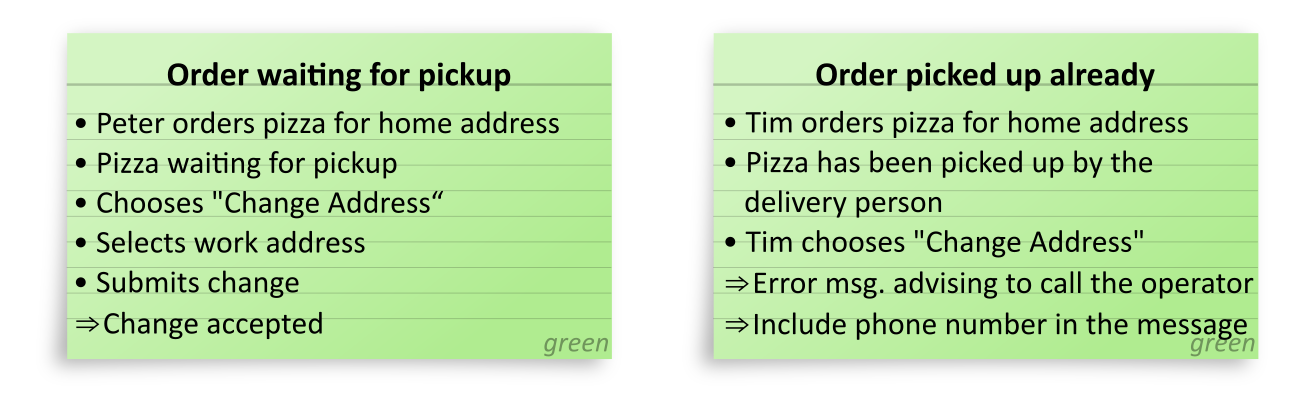 Figure 18 -- Examples for the address change rule