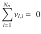 
$$\displaystyle{ \sum \limits _{i=1}^{N_{n} }\nu _{l,i} =\; 0 }$$
