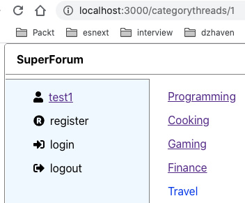 Figure 15.13 – Logged-in user
