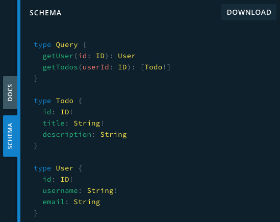 Figure 9.4 – The SCHEMA tab
