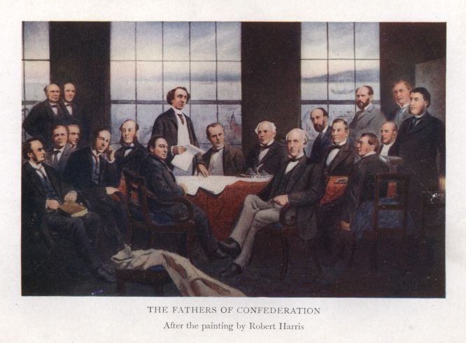 The Fathers of Confederation. After a painting by Robert Harris.