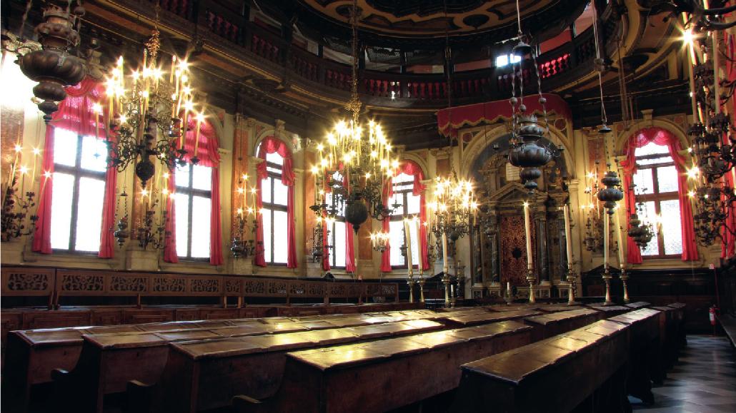 Spanish-Portugese (‘Ponentine’) synagogue, Ghetto Vecchio, Venice, enlarged by the workshop of Baldassare Longhena, ca. 1635.