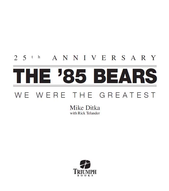 Book Title of ’85 Bears