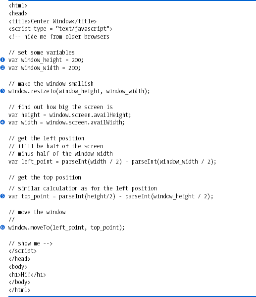 Code for moving a window to the center of the screen