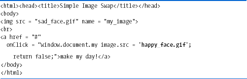 JavaScript for a basic image swap